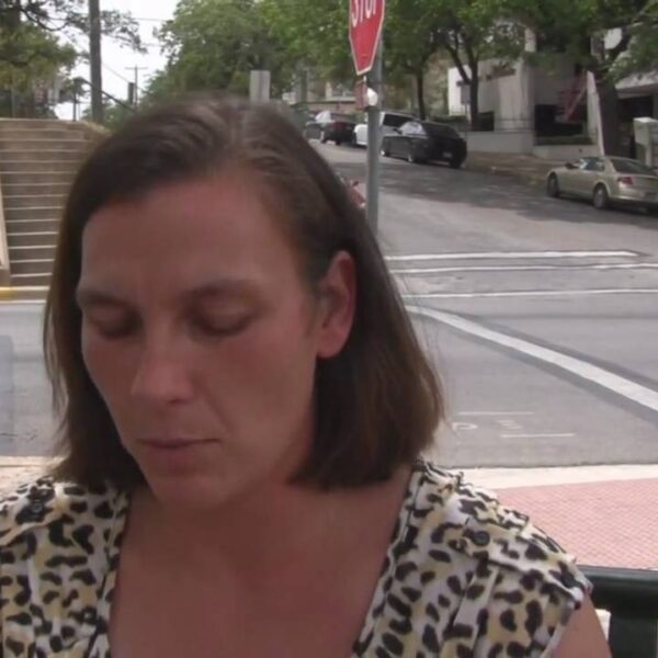 Kathy is homeless in Austin. The night before she slept on a bus bench