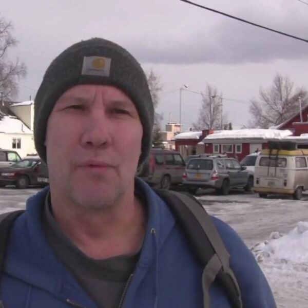 Homeless Man in Anchorage Alaska Hoping Spring Will Bring More Jobs