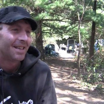 Mike was laid off and ended up homeless living in a tent city