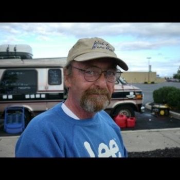 Homeless man lost the house he lived in for 27 years and now lives in a van.