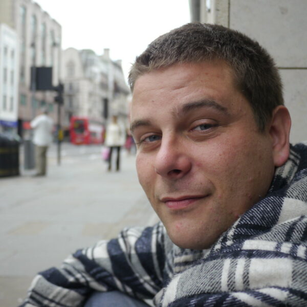 Adrian is sleeping rough homeless on the streets of London