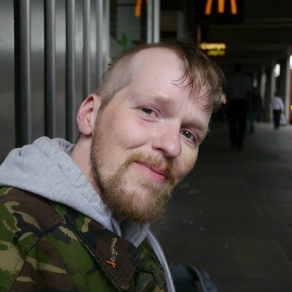 George is sleeping rough in Central London