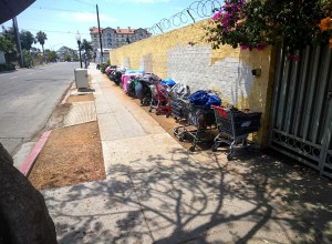 Homeless carts in San Diego