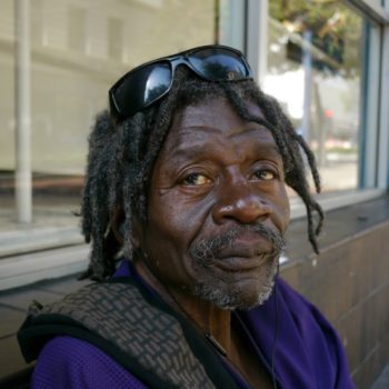 Donald has been homeless ever since he got out of prison two years ago