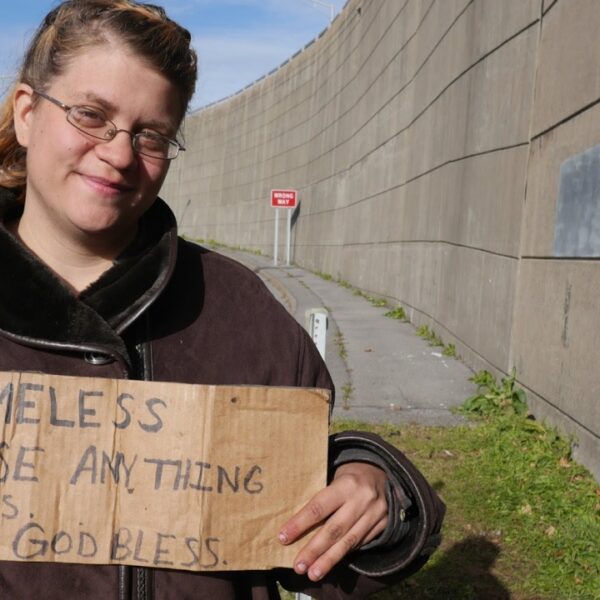 Alisa says she has been homeless a few times but this is her first time being street homeless