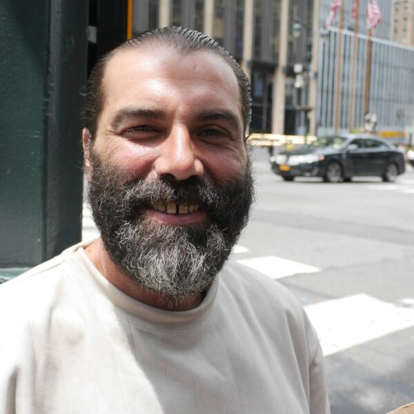 David has been on the streets of New York City for about a year