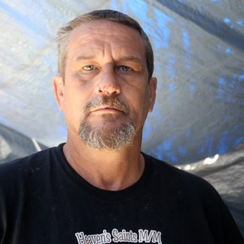 Randy is a homeless veteran living in a tent near Columbus Ohio