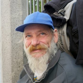 David is a homeless senior in Boston. He sleeps outside even in the winter.