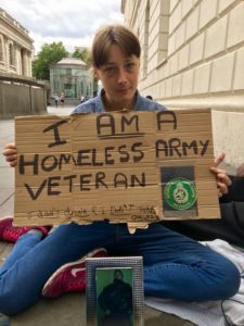 homeless veteran in london