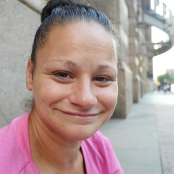 Homeless woman trying to stay sober while she waits for a bed in a recovery home