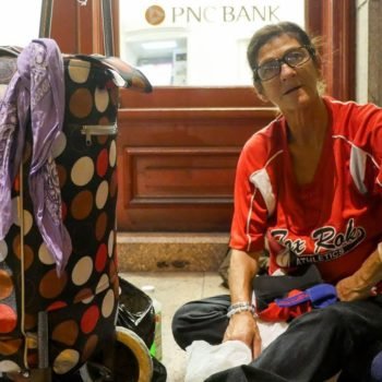 Homeless woman is a grandmother sleeping on the streets of Philly
