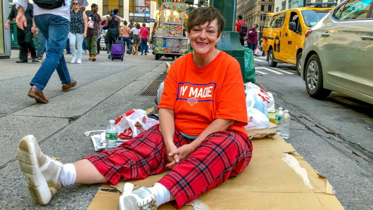 Disabled Homeless Woman Sleeps On The Streets Of New York City   Disabled Homeless Woman Sleeps On The Streets Of New York City 