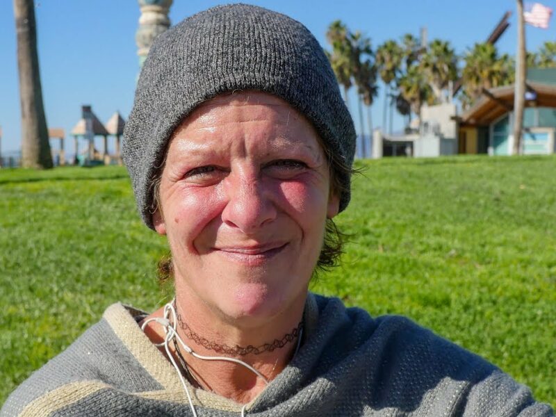homeless woman venice beach