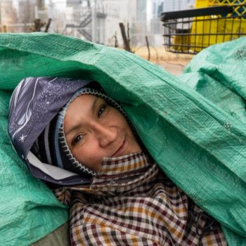 Edmonton Homeless Woman Sleeping Outside in Canada's Freezing Cold