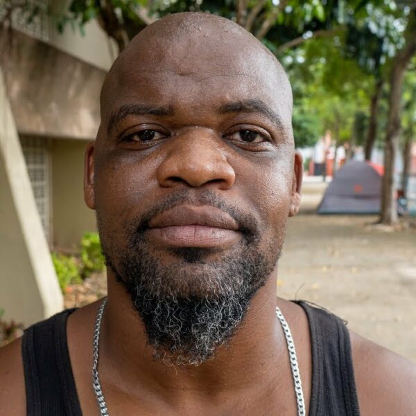 Homeless Man Lives with His Wife in a Tent Downtown Miami Beach