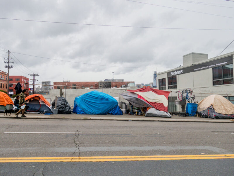 Homeless tent camp