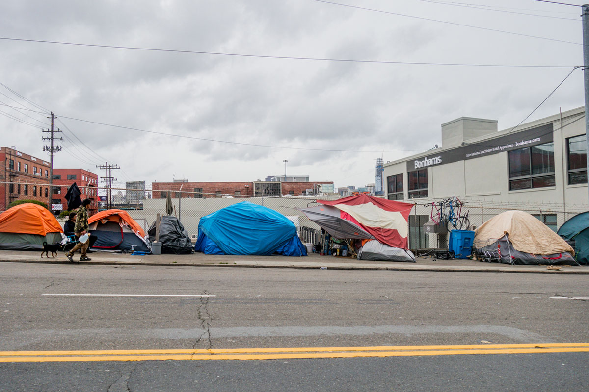 Homeless tent camp