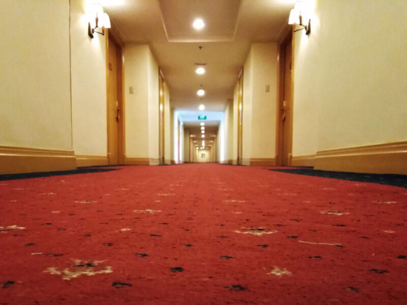 empty hotel hallway
