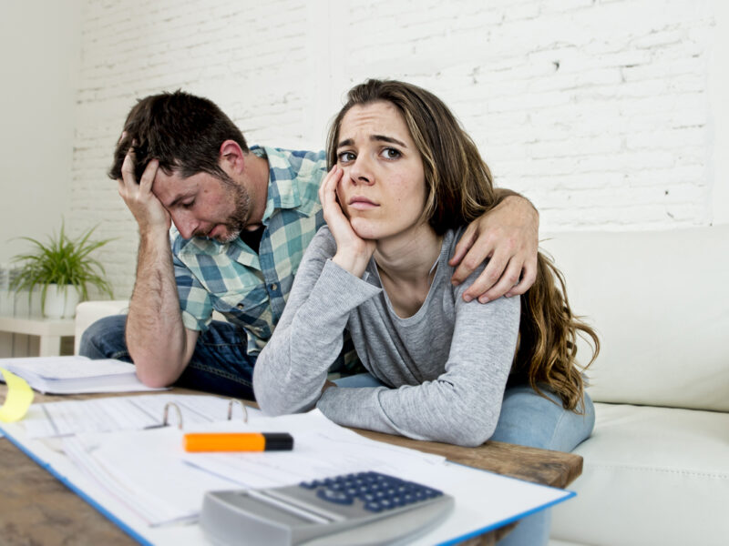 Couple stressed about Finances