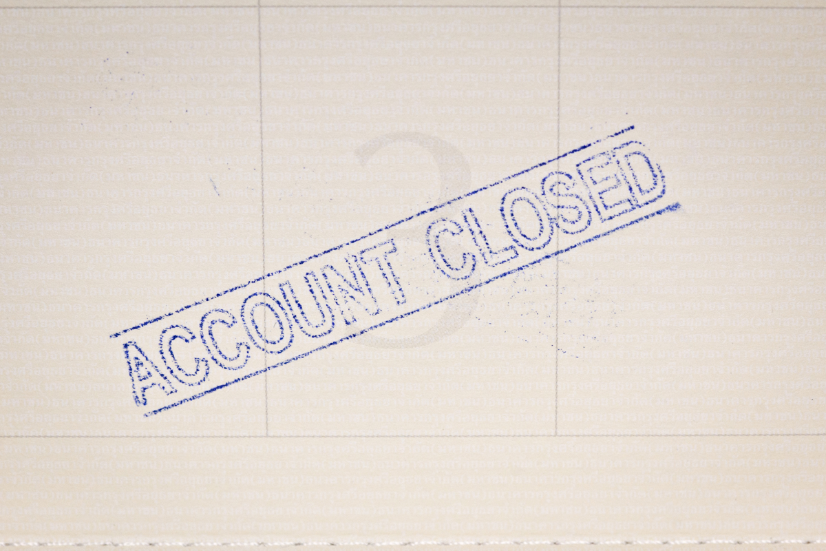 bank account closed