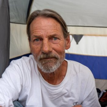 Elderly Homeless Man Living in a Tent as a Retirement Plan