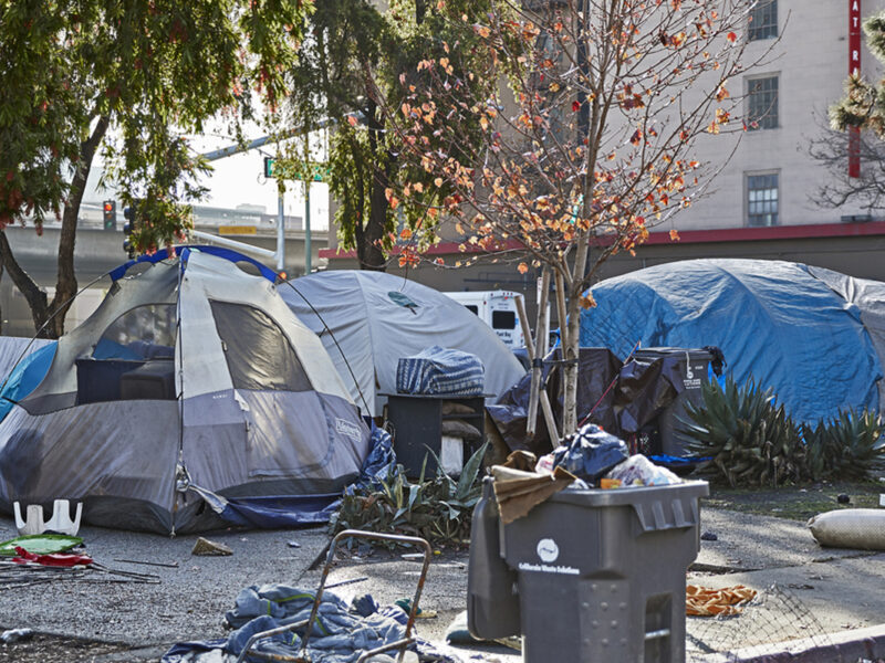 Homeless camp San Pablo W Grant Oakland California