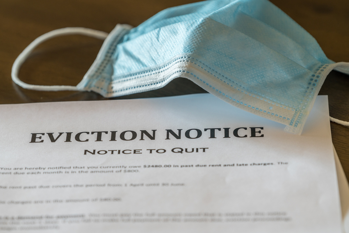 eviction due to inability to pay rent