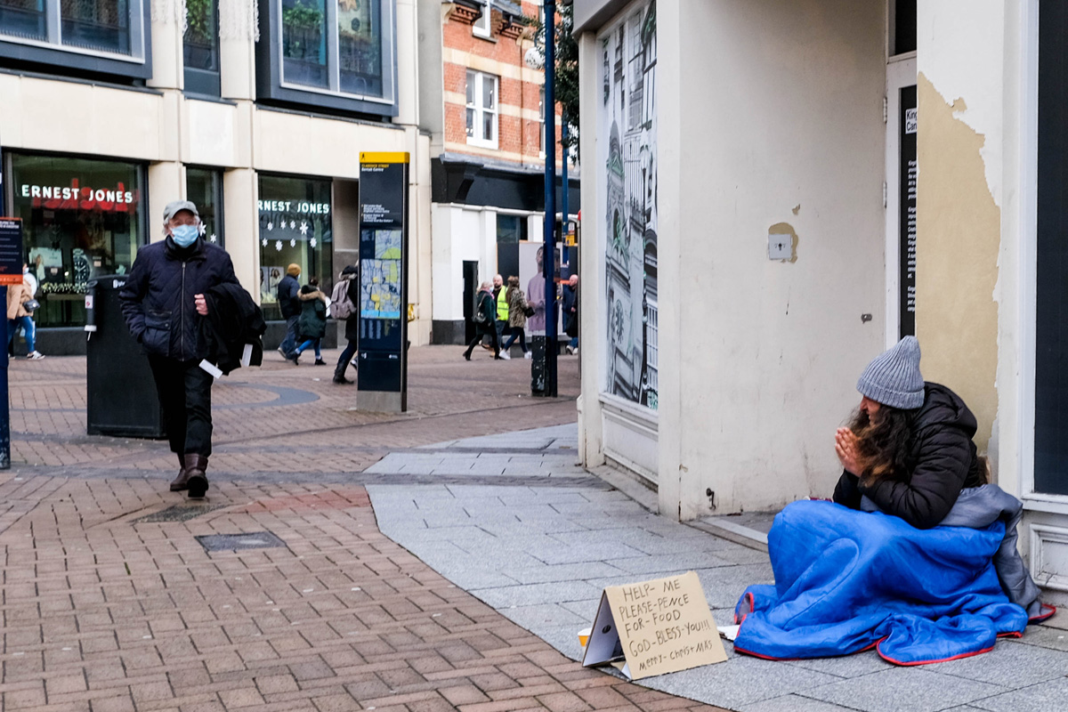 Homeless Woman in UK