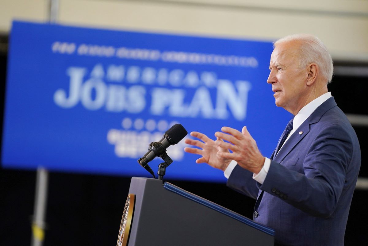 Biden discusses the American Jobs Plan