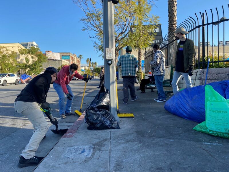 cleaning up homeless encampments