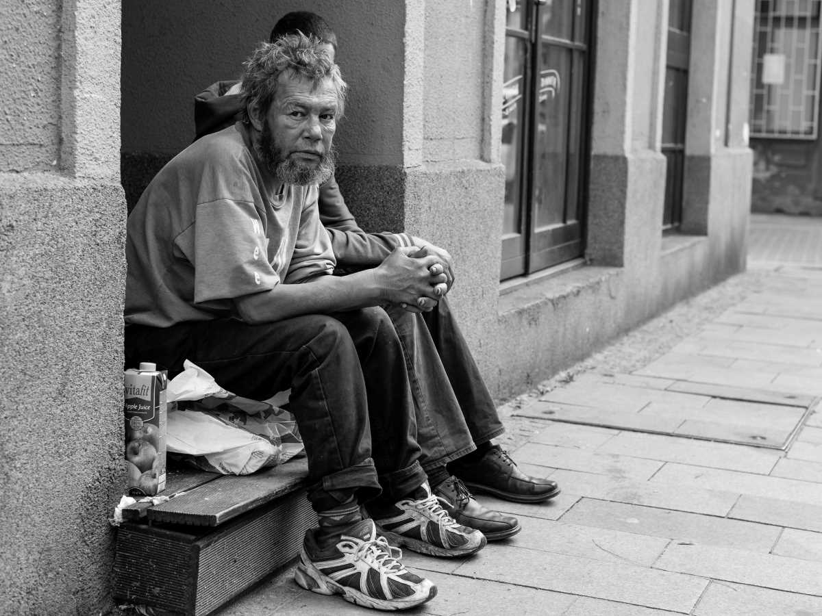homeless people suffering