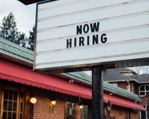 hiring for work sign