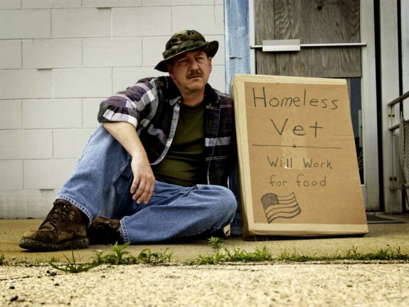 homeless war veteran