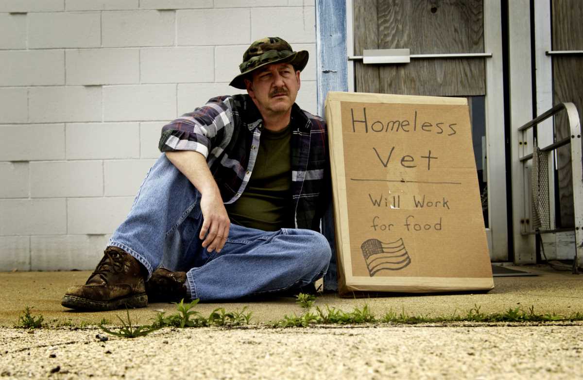homeless war veteran