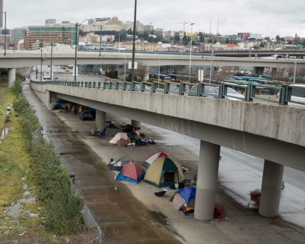 homeless encampments under freeways