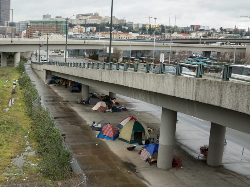homeless encampments under freeways