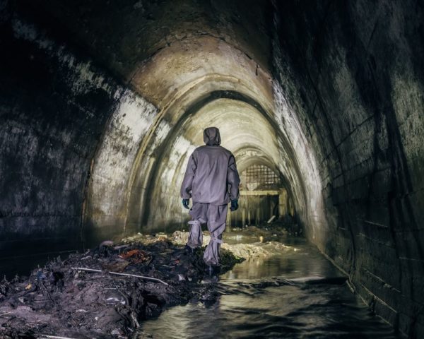 homeless people living in sewer system