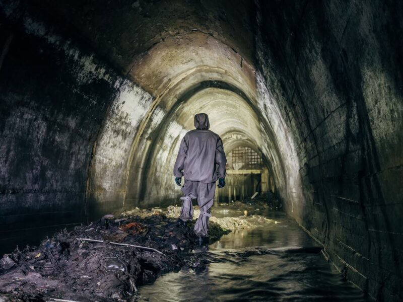 homeless people living in sewer system