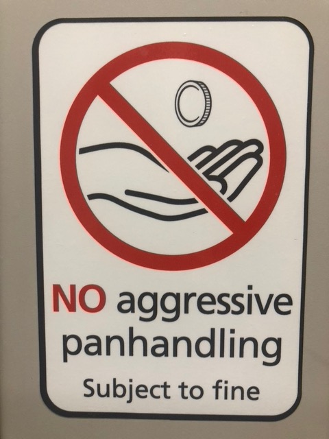 no panhandling signs