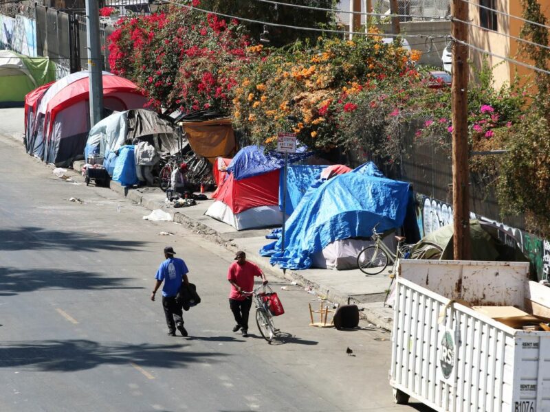 Skid Row homeless People in LA