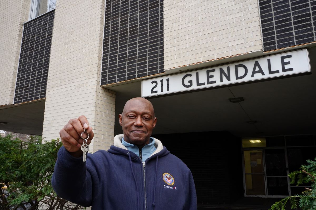 Freddie Tucker is one of 60 homeless veterans who have a new home at 211 Glendale. 