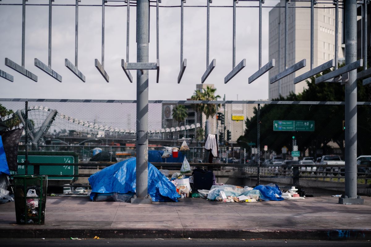homeless tent in LA